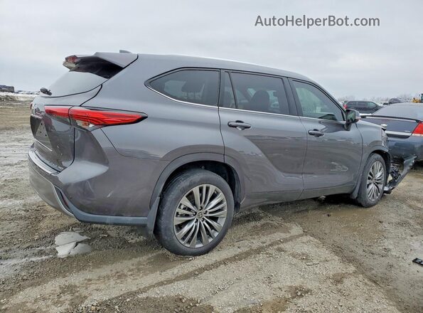 5TDFZRBH9MS144639 2021 TOYOTA HIGHLANDER Серый Задняя правая четверть
