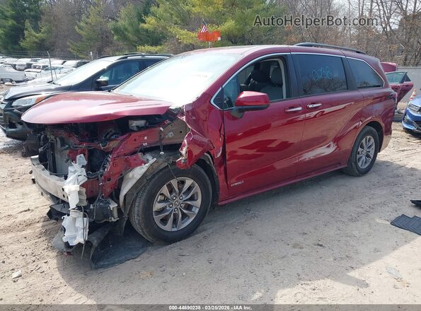 5TDJRKEC4MS064134 2021 TOYOTA LE Бордовый Передняя левая четверть