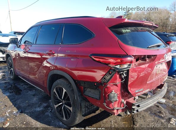 5TDJZRBH3MS074890 2021 TOYOTA HIGHLANDER Красный Задняя левая четверть