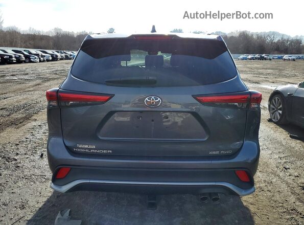 5TDJZRBH3MS133016 2021 TOYOTA HIGHLANDER Серый Вид сзади