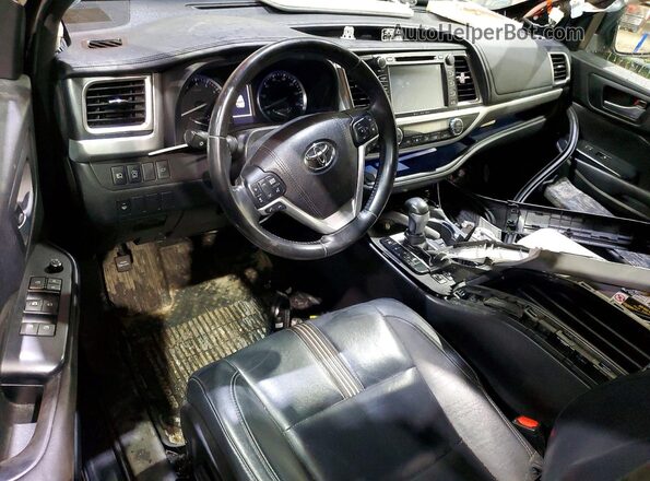 5TDJZRFH6HS369837 2017 TOYOTA HIGHLANDER Black Widok deski rozdzielczej