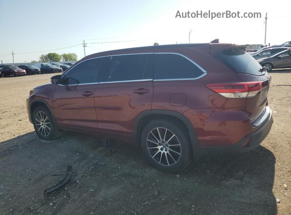 5TDJZRFH6JS541838 2018 TOYOTA HIGHLANDER Красный Задняя левая четверть