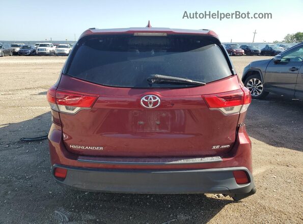 5TDJZRFH6JS541838 2018 TOYOTA HIGHLANDER Красный Вид сзади