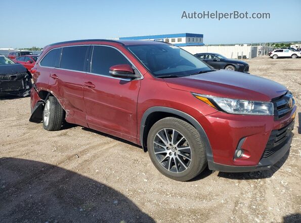 5TDJZRFH6JS541838 2018 TOYOTA HIGHLANDER Красный Передняя правая четверть