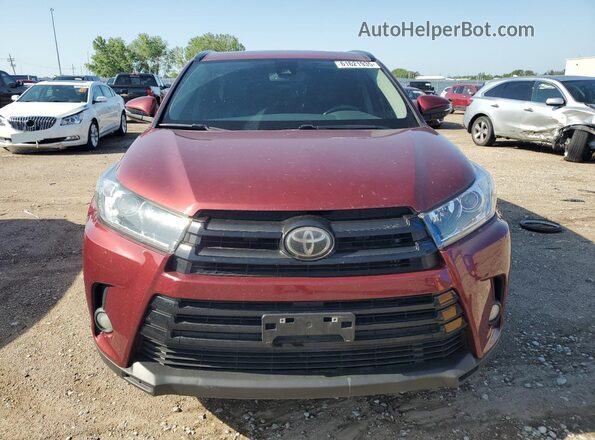 5TDJZRFH6JS541838 2018 TOYOTA HIGHLANDER Красный Вид спереди