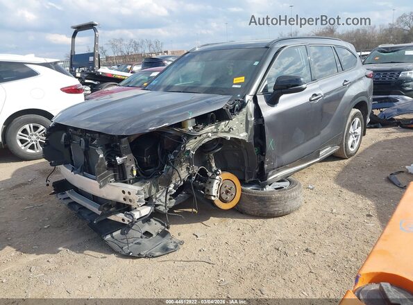 5TDKDRBH0SS585666 2025 TOYOTA HIGHLANDER Gray Front left