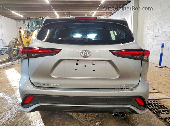 5TDKDRBH1SS581612 2025 TOYOTA HIGHLANDER Silver Вид ззаду