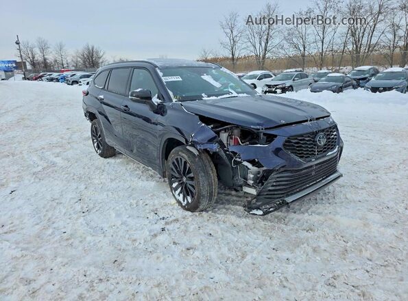 5TDKDRBH4SS576453 2025 TOYOTA HIGHLANDER Blue Задня права чверть