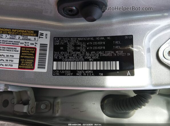 5TDKDRBHXPS047225 2023 TOYOTA LE Silver ძრავის განყოფილების ხედი