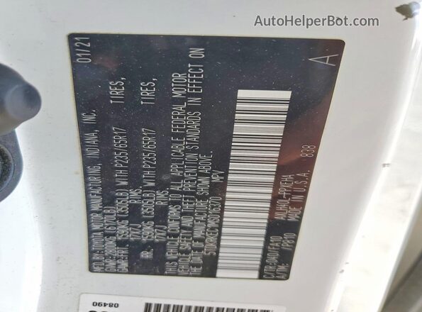 5TDKRKEC1MS016370 2021 TOYOTA SIENNA Белый 