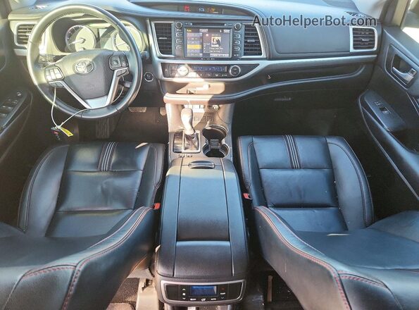 5TDKZRFH7KS353514 2019 TOYOTA HIGHLANDER White Widok deski rozdzielczej