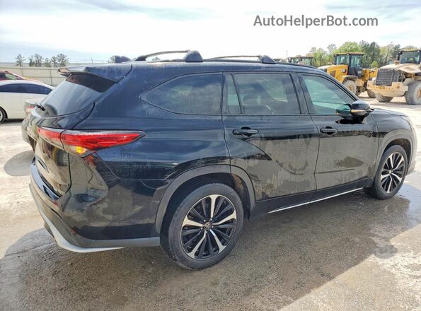 5TDLZRAH7MS052563 2021 TOYOTA HIGHLANDER Black Trasero derecho
