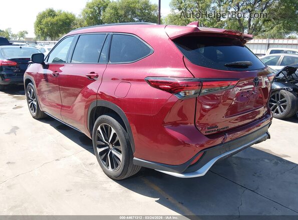 5TDLZRBH3MS057676 2021 TOYOTA HIGHLANDER Burgundy Rear left
