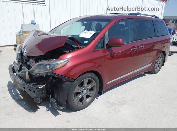 5TDXK3DC3GS744181 2016 TOYOTA SIENNA Красный Передняя левая четверть