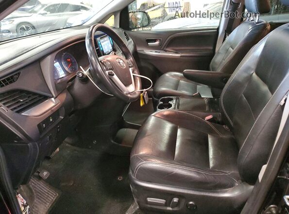 5TDXZ3DC7HS898308 2017 TOYOTA SIENNA Black Widok wnętrza z przodu