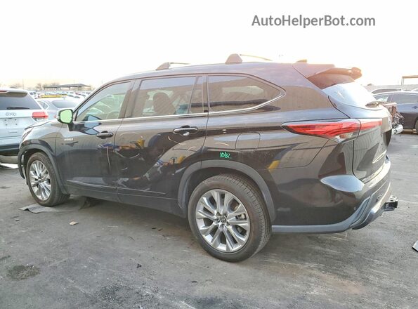 5TDYARAH8MS007323 2021 TOYOTA HIGHLANDER Black Tył lewy