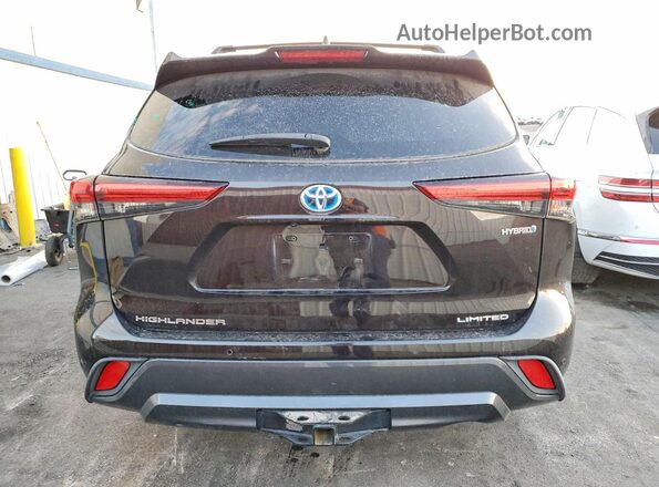5TDYARAH8MS007323 2021 TOYOTA HIGHLANDER Black Widok z tyłu