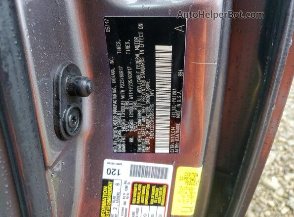5TDYZ3DC9HS861216 2017 TOYOTA LE Gray 360 interior view