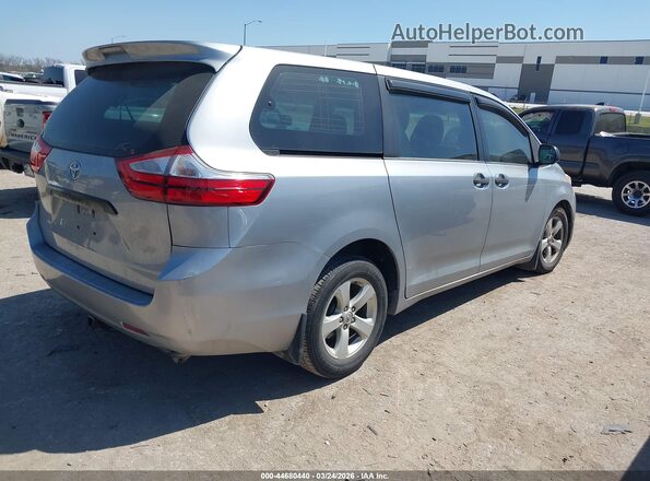 5TDZK3DC9GS703191 2016 TOYOTA SIENNA Silver 