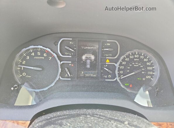 5TFAY5F14KX817296 2019 TOYOTA TUNDRA Black Widok zestawu wskaźników