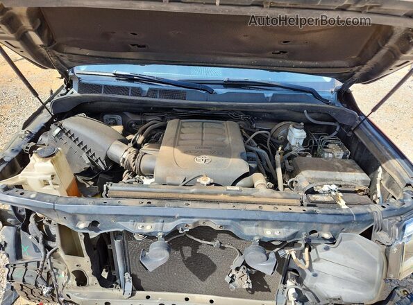 5TFAY5F14KX817296 2019 TOYOTA TUNDRA Black Widok wnętrza z tyłu