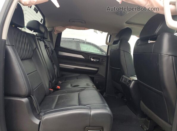 5TFAY5F15KX839565 2019 TOYOTA TUNDRA Silver Rear seats view
