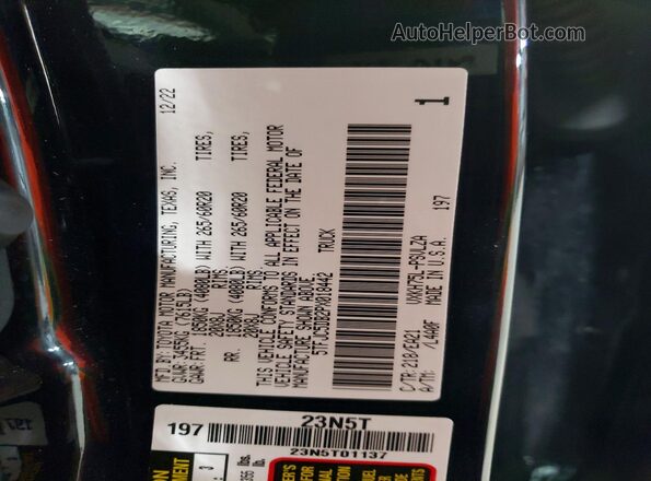 5TFJC5DB2PX018442 2023 TOYOTA LIMITED Black 