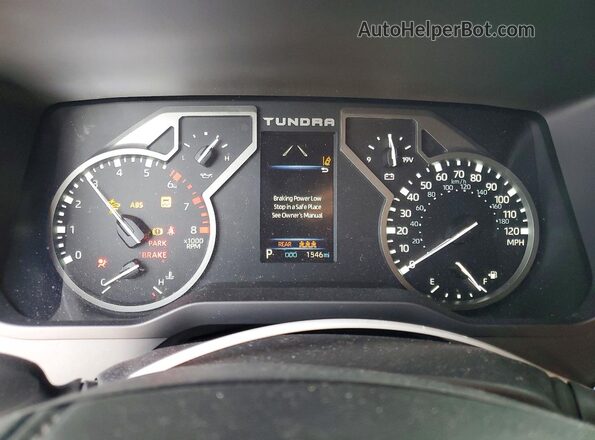 5TFKB5AA0TX051419 2026 TOYOTA TUNDRA White Instrument cluster view