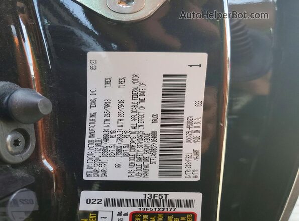 5TFLA5DB3PX104888 2023 TOYOTA TUNDRA Черный Вид подкапотного пространства