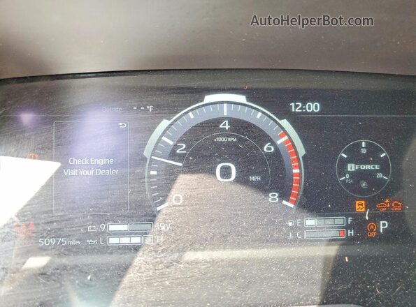 5TFMA5AB0PX02227X 2023 TOYOTA TUNDRA Gray ხელსაწყოთა პანელის ხედი