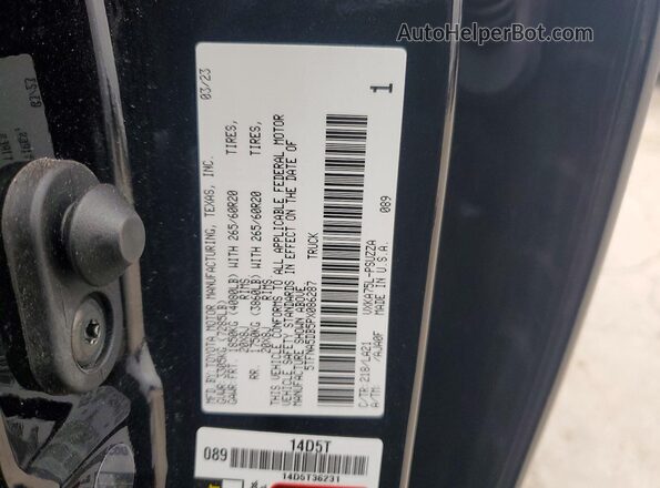 5TFNA5DB5PX086287 2023 TOYOTA TUNDRA Black Engine compartment view