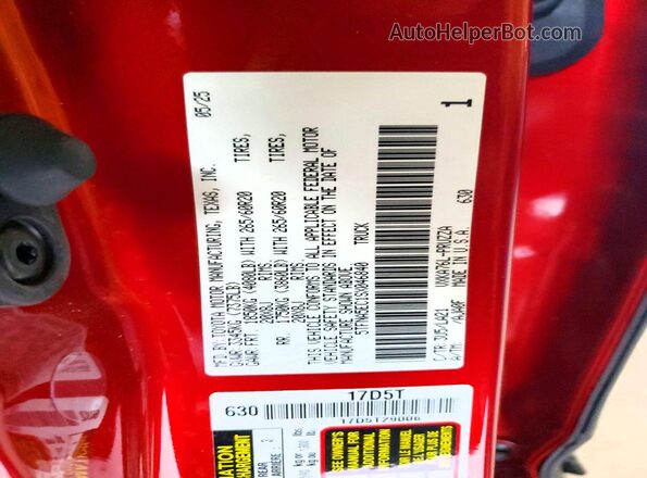 5TFNA5EC1SX046840 2025 TOYOTA TUNDRA Red Вид підкапотного простору
