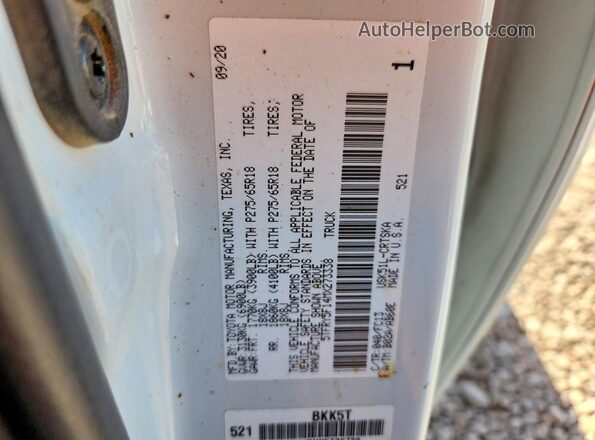 5TFRY5F14MX273338 2021 TOYOTA TUNDRA White ძრავის განყოფილების ხედი