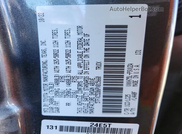 5TFVC5DB6PX015660 2023 TOYOTA TUNDRA Gray Engine compartment view