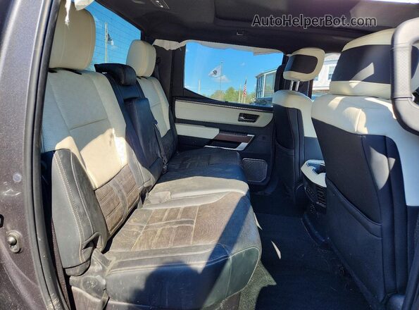 5TFVC5DB6PX015660 2023 TOYOTA TUNDRA Gray Rear seats view