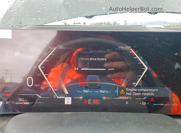 5UX13EU07T9027245 2026 BMW X5 Black Instrument cluster view