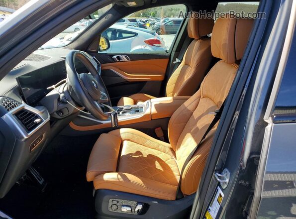 5UX23EM01R9U39738 2024 BMW X7 Charcoal Widok wnętrza z przodu