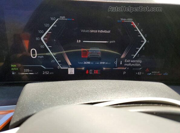 5UX23EM01R9U39738 2024 BMW X7 Charcoal Widok zestawu wskaźników