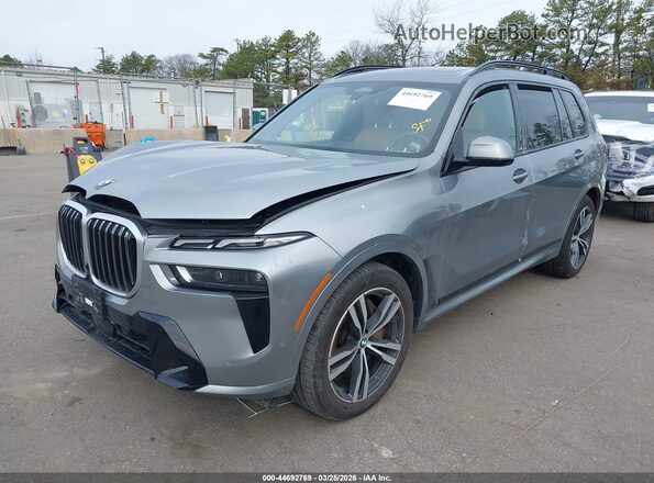 5UX23EM04R9S76938 2024 BMW X7 Gray წინა მარცხენა ხედი სამი მეოთხედიდან