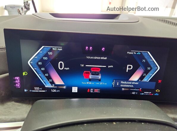 5UX23EM07S9Z89841 2025 BMW X7 Серебряный Вид щитка приборов