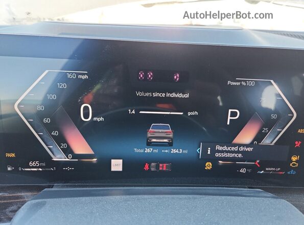 5UX23EU02T9165750 2026 BMW X5 Gray Widok zestawu wskaźników