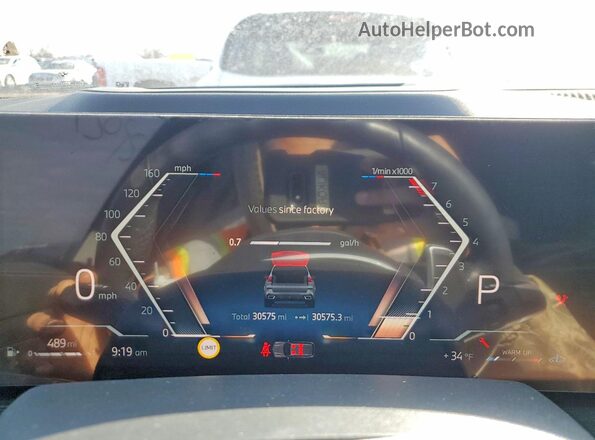 5UX23EU0XR9V97043 2024 BMW X5 Blue ხელსაწყოთა პანელის ხედი