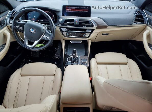 5UX2V1C00L9B76088 2020 BMW X4 Black Dashboard view