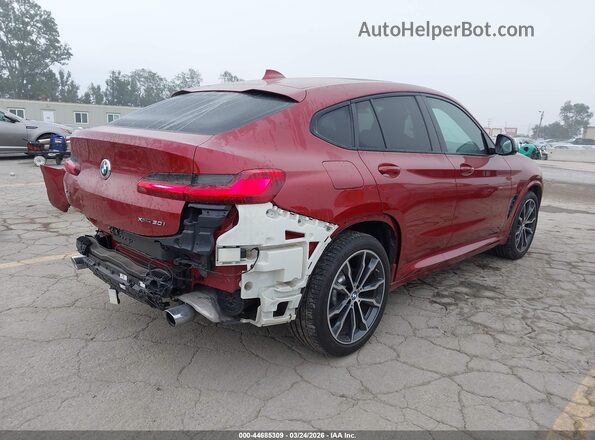 5UX2V1C02L9B79039 2020 BMW X4 Red Задня права чверть