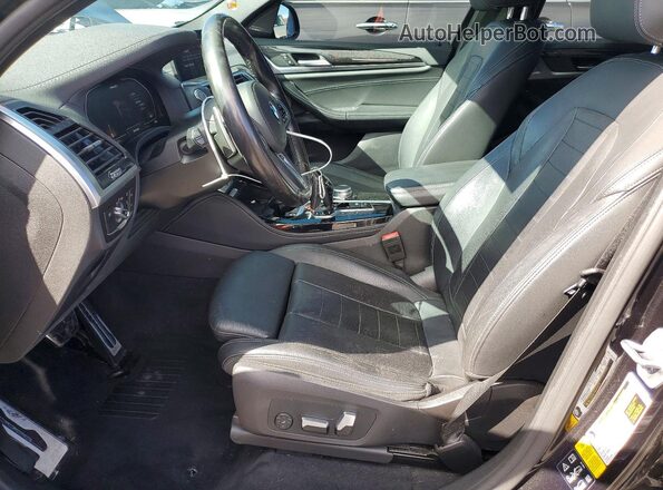 5UX2V5C01M9F26417 2021 BMW X4 Black Widok wnętrza z przodu