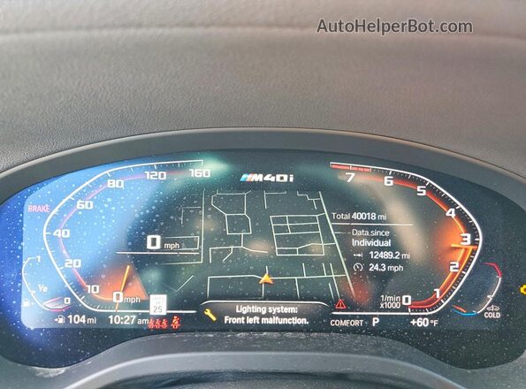 5UX2V5C01M9F26417 2021 BMW X4 Black Widok zestawu wskaźników