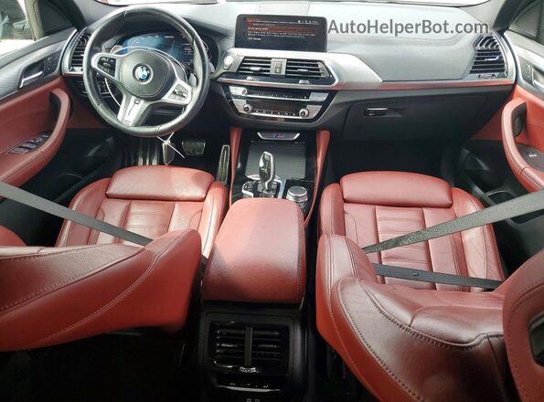 5UX2V5C04M9F93657 2021 BMW X4 Black Vista del salpicadero