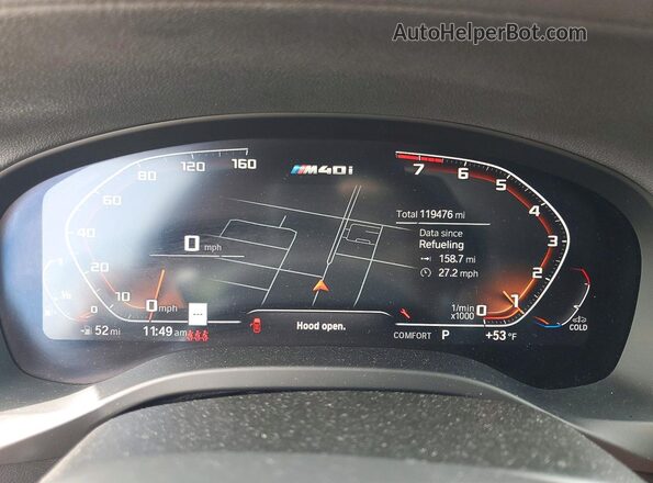 5UX2V5C04M9F93657 2021 BMW X4 Black Vista del cuadro de instrumentos