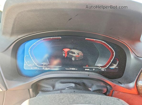 5UX33DT01P9T04692 2023 BMW X4 Black Vista del cuadro de instrumentos