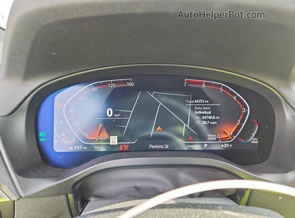 5UX33DT05P9R00825 2023 BMW X4 Blue Vista del cuadro de instrumentos